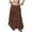 Brown, variant on Women’s Long Tiered Maxi Skirt with Elastic Waist Lightweight Flowing Fabric Boho Style Casual Wear for Everyday Use Brown M