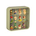 thumbnail image 1 of Vitrina WMM transparente para figuras montada en la pared con puerta verde, 1 of 7