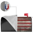 thumbnail image 4 of Vintage USA Flag Mailbox Covers, Magnetic Post Box Cover Wraps Large Size 25.5x21 in for Garden Yard Decor, 4 of 6