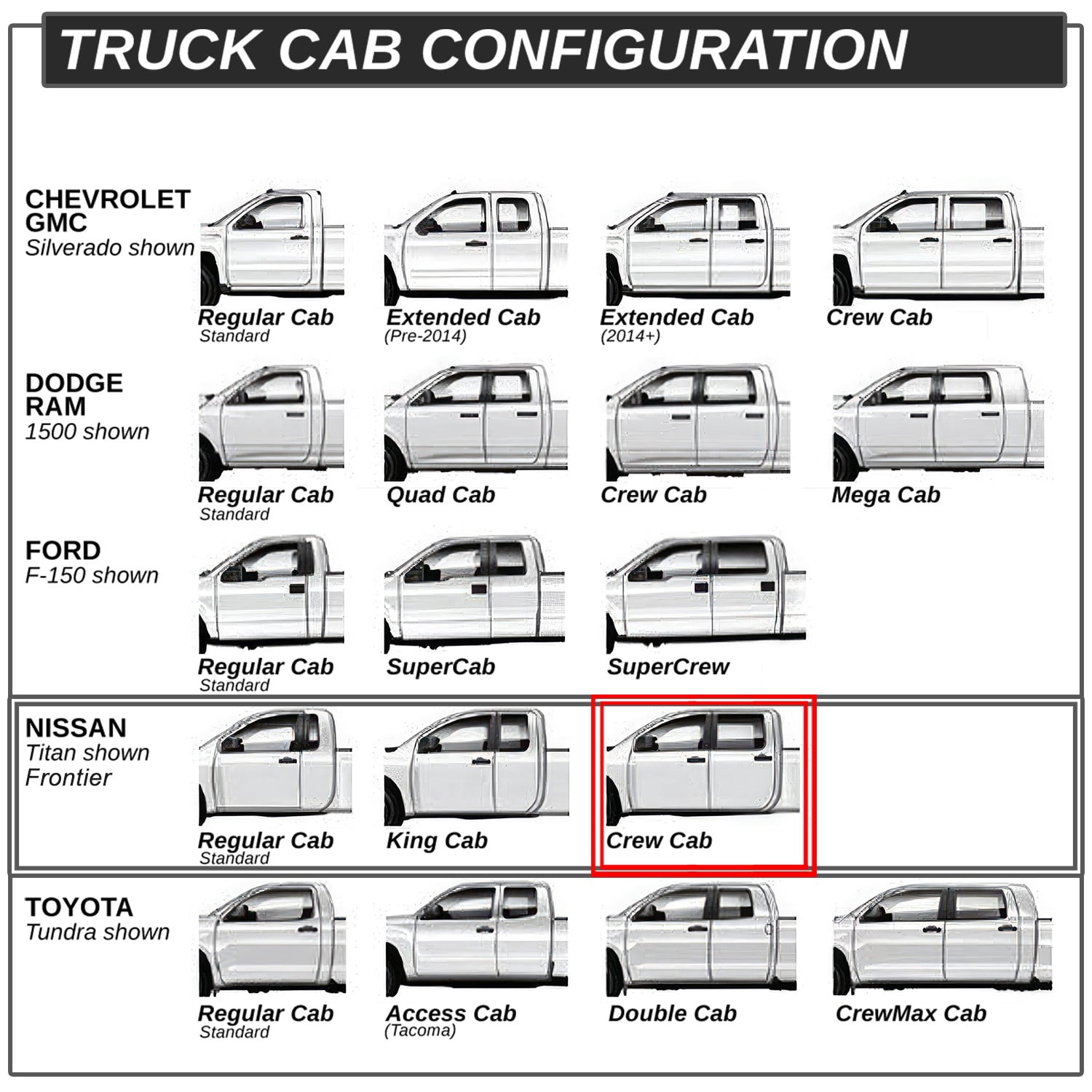 DNA Motoring for 05-24 Nissan Frontier Crew Cab 6" Side Step Nerf Bars Running Boards