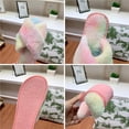 thumbnail image 2 of facefd Ladies Furry Slippers Band Soft Plush Slippers Open Toe Shoes Slides for Indoor Outdoor Colorful 40-41, 2 of 6