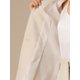 thumbnail image 5 of Blazer de oficina forrado de frente abierto con cuello de solapa de manga larga para mujer Allegra K, dos bolsillos, tamaño S, color albaricoque, 5 of 5