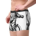 thumbnail image 2 of Sikiie Capybara Riding Bicycle Print Men's Boxer Briefs, Elastic Waistband Boxer Briefs Leggings-Medium, 2 of 5