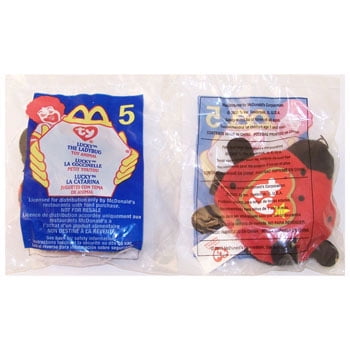Details about   MIP McD McDonald's 2000 TY Teenie Beanie #5 LUCKY the LADYBUG Black & Red 4" 