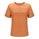 thumbnail image 5 of Camisas de Cuello de Tripulación de Manga Corta para las Mujeres Plisado Mangas de Ruffle, Cuello Redondo Casual Primavera Y Blusa de Verano, 5 of 7