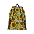 thumbnail image 2 of Naloa Sunflowers Canvas Backpack for Men Women Rucksack Casual Travel Daypack College Tote Satchel Bookbag for Teens-Small, 2 of 7