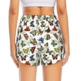 thumbnail image 2 of Lsque Multicolored Butterflies Printed Women's Running Shorts with Liner Pockets,Elastic Quick Dry Workout Athletic Gym Yoga Shorts,Womens High Waist Shorts-Medium, 2 of 9
