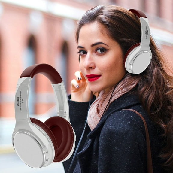 Noise Cancelling Headphones Wireless Bluetooth Headset With Noise Reduction And Long-Lasting Battery Life Comfortable To Wear Foldable USB/AUX Waterproof Earplugs