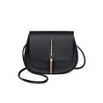 thumbnail image 1 of LHSHID New Golden Tassel Double Layer Semi Circle Solid Color One Shoulder Saddle Bag Fashion Casual Women Small Bag, 1 of 6