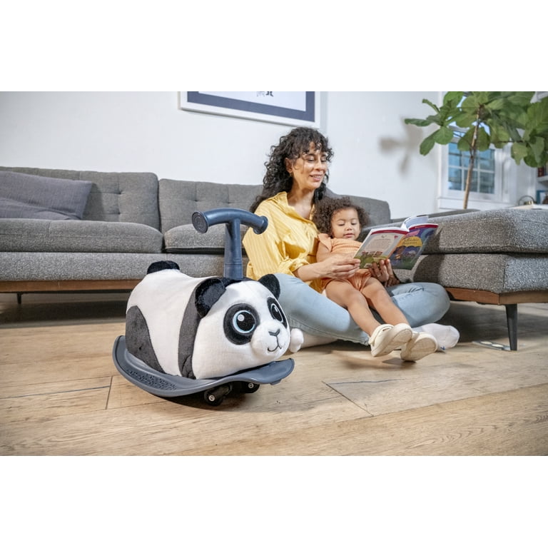 新品 my panda LOOPWHEELER M ホワイト Yvolution My Buddy Roller 2-in-1 Panda Plush Ride-On Toy, Rocker