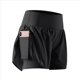thumbnail image 1 of Pantalones Cortos de Cintura Alta para Mujer, Ideales para Correr, Hacer Ejercicio en el Gimnasio, con Bolsillos Interiores. Negro XL, 1 of 9