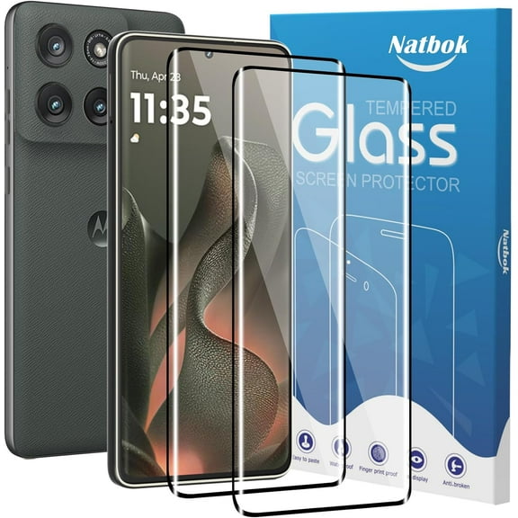 FHDFHD 2 Pack 3D Compatible with Motorola Edge 2025/Moto Edge 60 Fusion/60 Pro Screen Protector,9H Tempered Glass Film,HD Clear Scratch Resistant,Bubble-Free for Moto Edge 2025 Screen Protector
