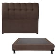 thumbnail image 1 of Box Base Cama Individual + Cabecera Nube Chocolate Dicasa  Bless, 1 of 8