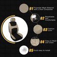 thumbnail image 3 of Fundas de asiento de coche universales para interior, transpirables, duraderas, lavables, acolchadas de espuma plana, fundas de asiento de coche de algodón y lino aptas para coches, camiones y todoterrenos, color beige Unique Bargains fundas para asientos de automóviles, 3 of 9