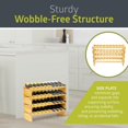 thumbnail image 3 of Pearington 36 Bottle Stackable Modular Wine Rack, 4-Tier Solid Pine Wine Bottle Holder, Free Standing Display Shelf, Wobble-Free Shelves for Kitchen, Bar, and Cellar, 10” x 33.5” x 21”, 3 of 7