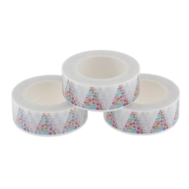 Cintas Adhesivas Decorativas de Papel Adhesivo Navideño 3Roll Cintas Adhesivas Washi UNA