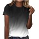 thumbnail image 1 of Fiudx Liquidación de Ofertas Flash Camiseta Estampada Informal y de Moda para Mujer con Cuello Redondo y Top de Manga Corta, 1 of 4
