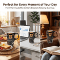 thumbnail image 6 of Topadorn Coffee Art Ceramic Travel Mug, 17oz, Black Coffee-Themed Print with Lid, Dishwasher/Microwave Safe, Gift Boxed, 6 of 9