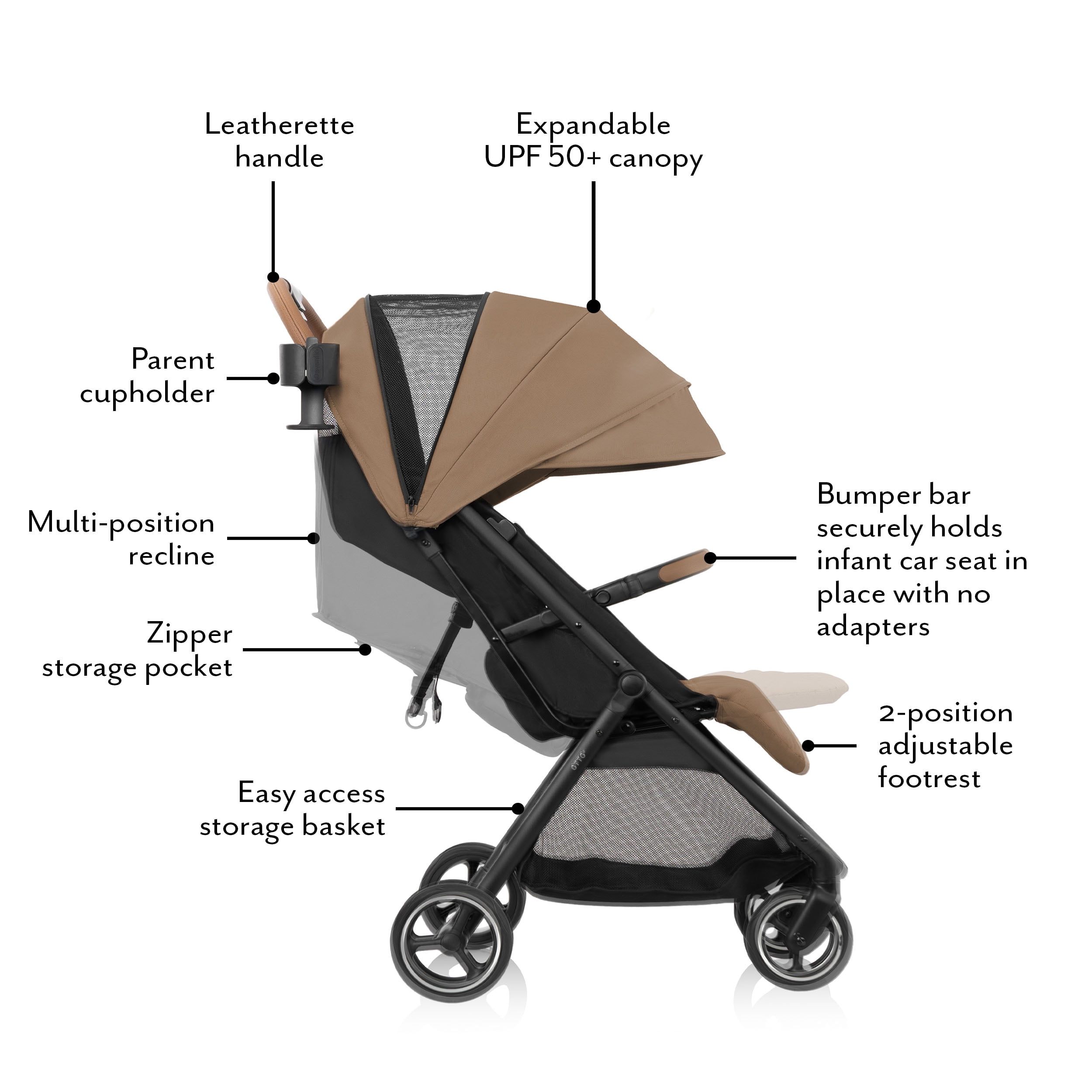 Evenflo Otto+ Travel System with LiteMax Infant Car Seat (Age 0-5 Years)