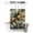 Dark Green Forest Green Gray Green, variant on No Hook Shower Curtain, Palm Tree Shower Curtains for Bathroom with See Through Top Window, Retro Summer Botanical Tropical Plant Leaves Waterproof & Washable Bath Curtain Stall 48"x72"