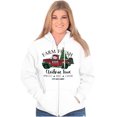 thumbnail image 4 of Farm Fresh Christmas Tree Truck Unisex Fleece Graphic Zip Up Hoodie Brisco Brands 3X, 4 of 5