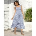 thumbnail image 3 of Women's Maternity Smocked Dress Sleeveless Spaghetti Strap Boho Dress Casual Summer Maxi Dress, 3 of 5