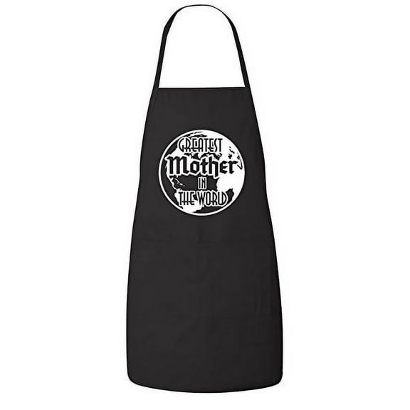 FASCIINO - Greatest Mother In The World Chef Apron with Two Front Pockets