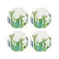 thumbnail image 2 of Balery 4 Pcs Cartoon Cactusleather Coasters Set, Drink Table Cup Coasters For Living Room Kitchen Coffee Decor, 2 of 9