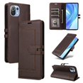 thumbnail image 2 of Premium Wallet Case for Xiaomi 11 Lite with Card Slots & Kickstand, Flip Cover Brown, 2 of 7