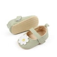 thumbnail image 2 of Infant Baby Girls Flats Infant Non-Slip Flower Prewalkers Soft Sole PU Leather Newborn Princess Wedding First Walkers 0-18M, 2 of 5