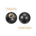 thumbnail image 4 of 6uds Roscado Bola Perillas, M10 Hembra Rosca Termoestable Bola Perilla 1.37'' Diámetro Negro Redondo Operación Bola Mangos con Cobre para Máquina Mango Herramienta Reemplazo, 4 of 7