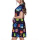 thumbnail image 2 of Disketp Owls And Hearts para Vestido de Manga Corta para Mujeres, Vestidos de Verano para Mujeres, Casual y Holgado para la Playa, 2 of 6