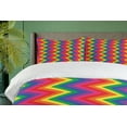 thumbnail image 4 of Ambesonne Geometric Duvet Cover Set, Zig Zag Chevron Shape, 2-Calking, Multicolor, 4 of 7