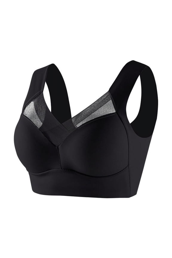 Plus Size Bras for Women for Large Bust Solid Color High Support Push Up Bra No Underwire Full Coverage Bralettes Comfy Seamless Wirefree Everyday Underwear