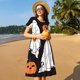 thumbnail image 4 of Balery Halloween Ghosts And Pumpkins Vestidos sueltos de manga corta para mujer, vestidos de verano 2025, vestidos casuales de corte A con vuelo., 4 of 6