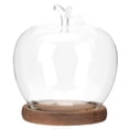 thumbnail image 1 of Glass Dustproof Cover With Wood Base Clay Crafts Display And Protective Dome, 1 of 6
