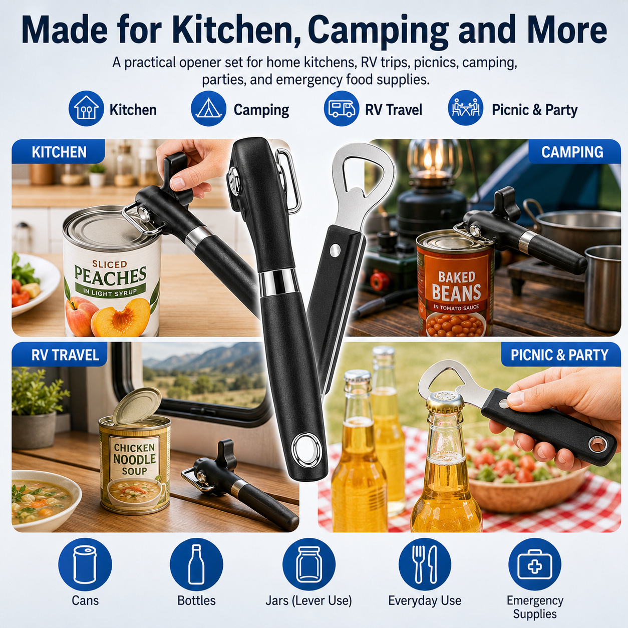 NIUTA 2-Piece Manual Can Opener and Bottle Opener Set photo 4