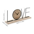thumbnail image 2 of LABELEPH 1Set Aesthetic Clock Multi Color Wooden Metal Rectangular Design Mute Operation for Home Decor, 2 of 8