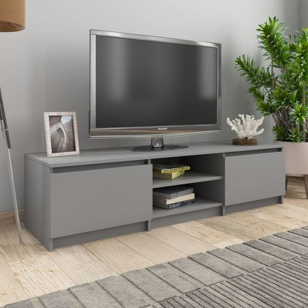 Greensen Tv Cabinet Gray 55 1 X15 7 X14 Chipboard Entertainment Centers Tv Stands New Walmart Com Walmart Com