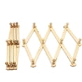 thumbnail image 4 of Natural Wood Coat Rack Wall Mounted Expandable Accordion Peg Hanger Hat Closet Hook Expanding Door, 4 of 5