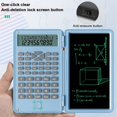 thumbnail image 2 of Calculadoras CientíFicas, Pantalla LCD de 12 DíGitos con Tableta de Escritura Borrable Plegable para Reuniones Escolares en el Hogar y Estudio A, 2 of 10