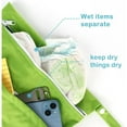 thumbnail image 5 of EUZODNAK 2 Pack Travel Wet Dry Bag Organizer with 2 Pockets and Handle for Cloth Diaper, Baby Clothes, Pumping Parts, Swimsuit and More, Cute and Spacious, Easy to Grab and GO, 5 of 8