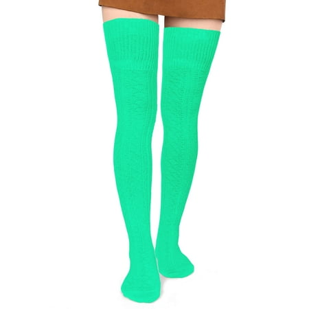 

Women Thigh High Socks Extra Long Cotton Knit Warm Thick Tall Long Boot Stockings Leg Warmers