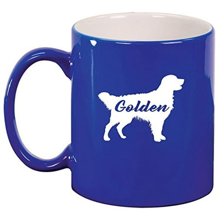 

Ceramic Coffee Tea Mug Golden Retriever Golden (Blue)