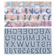 thumbnail image 1 of pitrice Letter Number Silicone Mold DIY Alphabet Casting Mold Practical Letter Number Crystal Epoxy Mold for Pendant Jewelry Making Craft, 1 of 9