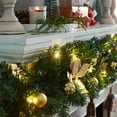 10 FT Christmas Garland Indoor or Outdoor Decorations NonLit Soft Garland Home Garden