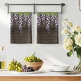thumbnail image 3 of Purple Flowers Kitchen Towels Set of 3, Weeping Spring Floral Wooden Pastoral Absorbent Dish Towels for Kitchen, Microfiber Hand Towel, Quick Drying Tea Towel for Cleaning Decorative Dishcloths, 3 of 7