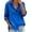 Blue, variant on Women Casual Button Up Shirts Long Sleeve Collared Blouse Loose Fit Work Office Tops Solid Blouses for Vacation Ladies