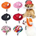 thumbnail image 4 of PEEVIEW Lienzo Sombrero para mascotas Malla Casquillo de protección solar Gorras para perros Suministros al aire libre Transpirable Redondo Con agujeros para el oído Verano Gato Accesorios, 4 of 4