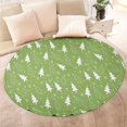 thumbnail image 4 of Green Christmas Tree Pattern Round Blanket,Comfortable Soft Flannel Throw Blanket,All Season,Warm Lightweight Blankets for Sofa Bed Couch Living Room Chair 47"x47", 4 of 5
